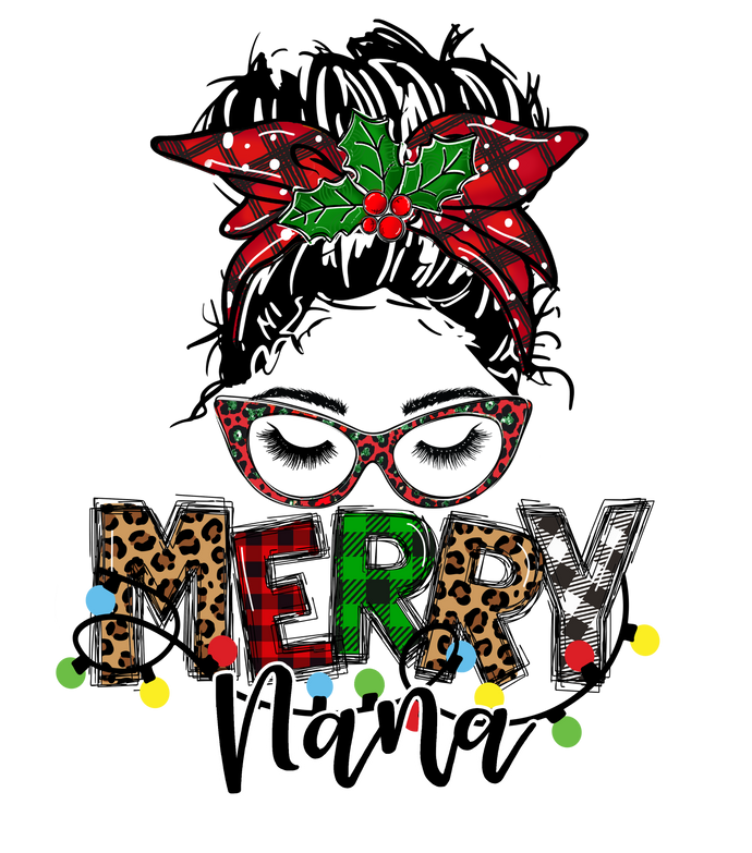 Short Sleeve t-shirts Merry Nana (with Face and Hair)