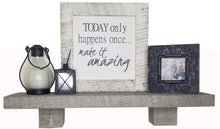 Load image into Gallery viewer, Beach Gray Rough Cut Solid Wood Mini -  Mantel