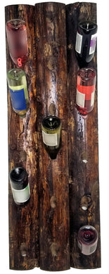 48x18x3 Live Edge 18 Bottle Rack   86032-076