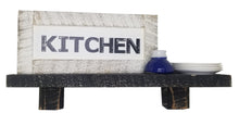 Load image into Gallery viewer, Black Rough Cut Solid Wood Mini - Mantel