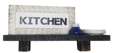 Black Rough Cut Solid Wood Mini - Mantel