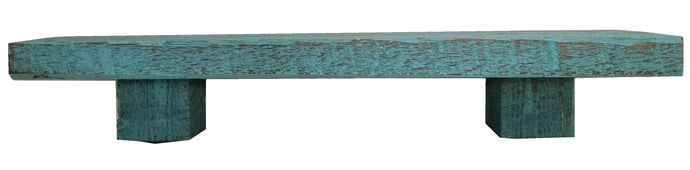 Tiffany Blue Rough Cut Solid Wood Mini -  Mantel