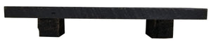 Black Rough Cut Solid Wood Mini - Mantel