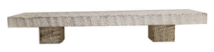 White Rough Cut Solid Wood Mini -  Mantel