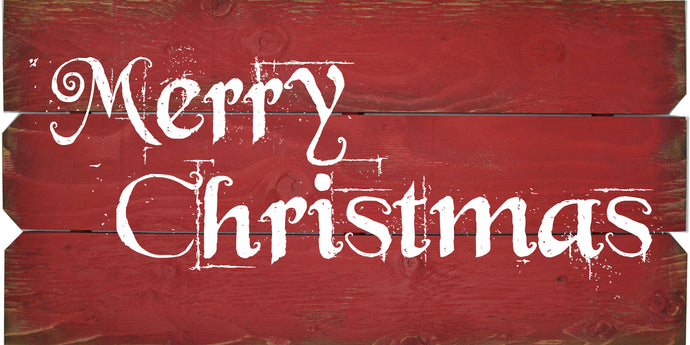 18 x 36 Red/White Scroll Merry Christmas (Free shipping with Code: FREE at checkout)