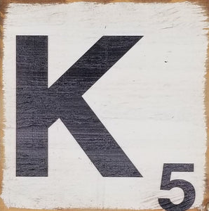 SCRABBLE 5.5 X 5.5  "K"